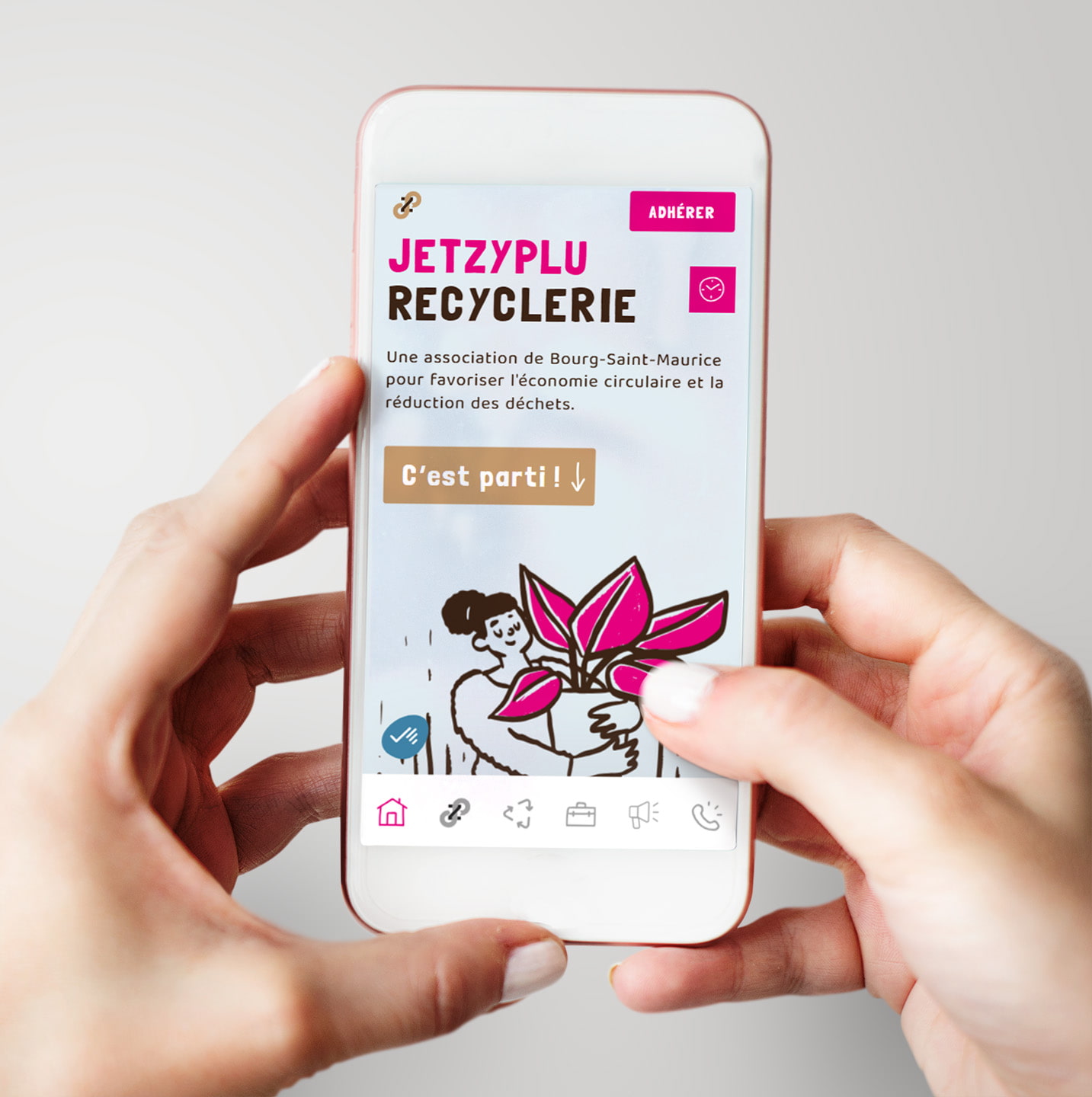 Le site web version mobile de l'association Jetzyplu