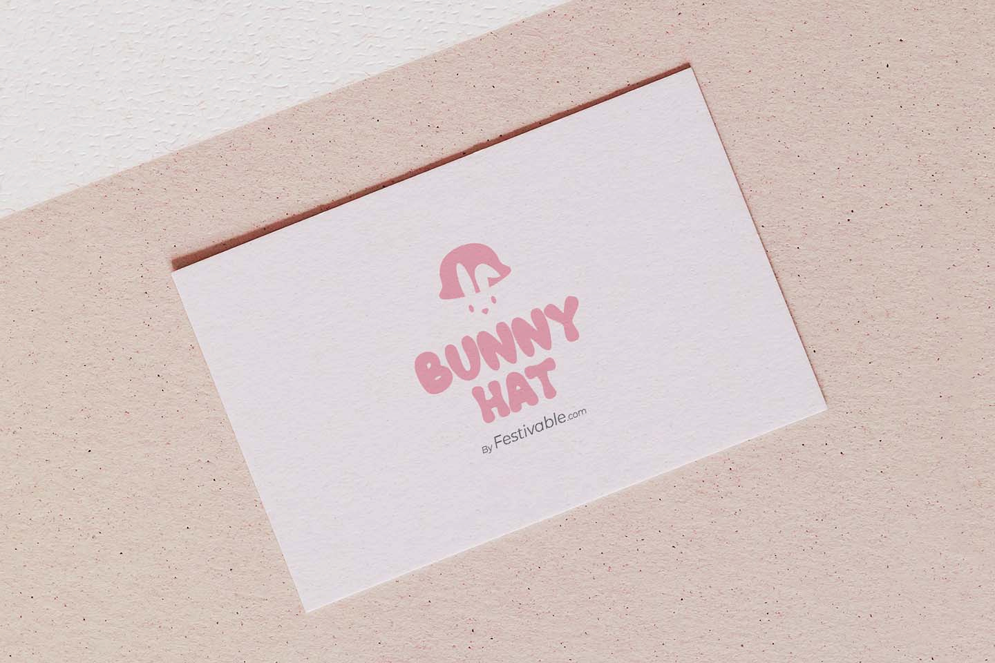 Logo imprimé sur papier de Bunny Hat