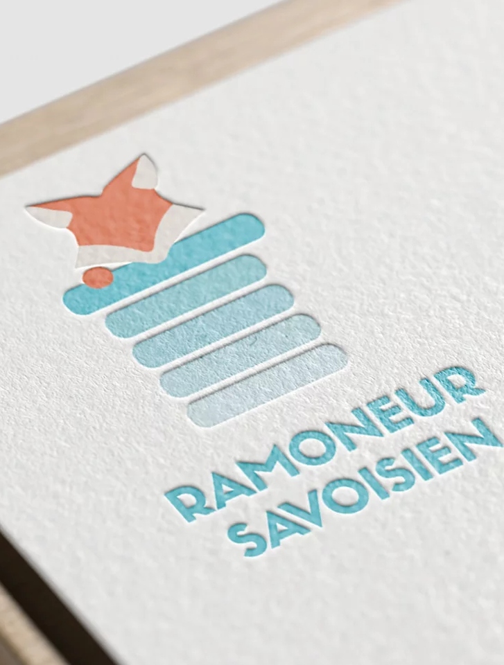 Le logo du Ramoneur Savoisien représente un renard dans une cheminée