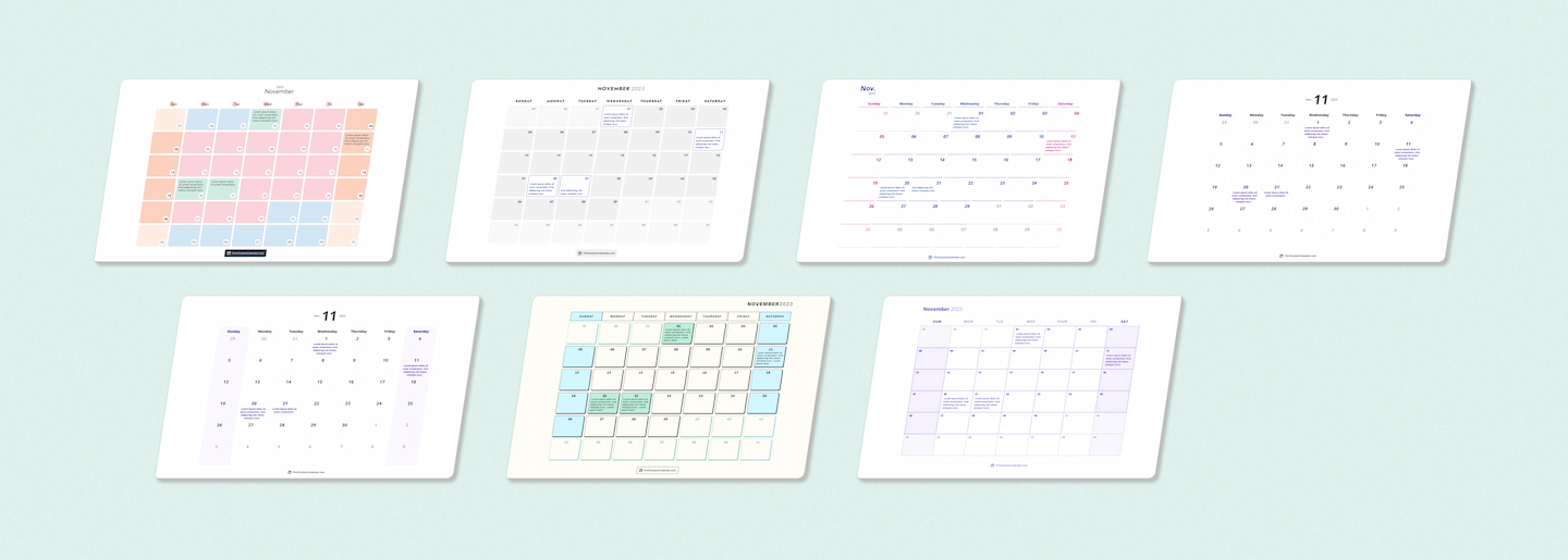 fluffy agency design calendriers horizontal