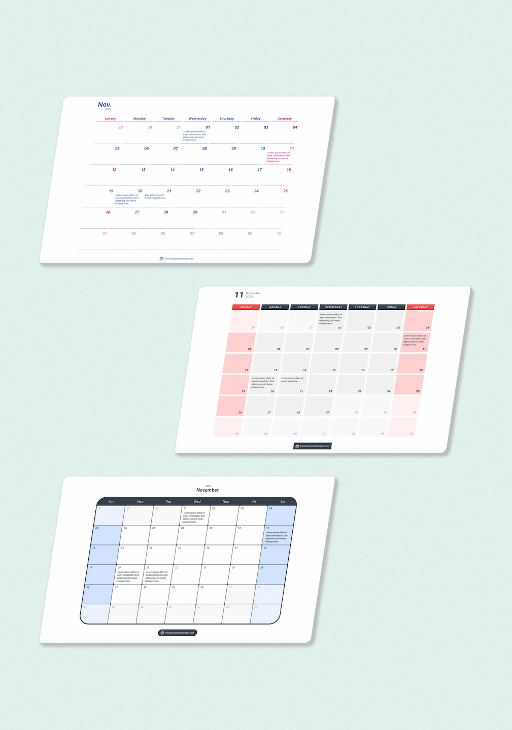 fluffy agency design calendriers vertical