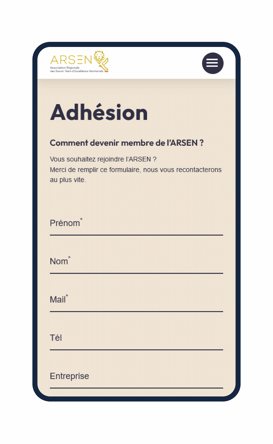 fluffy agency arsen page adhesion vue mobile