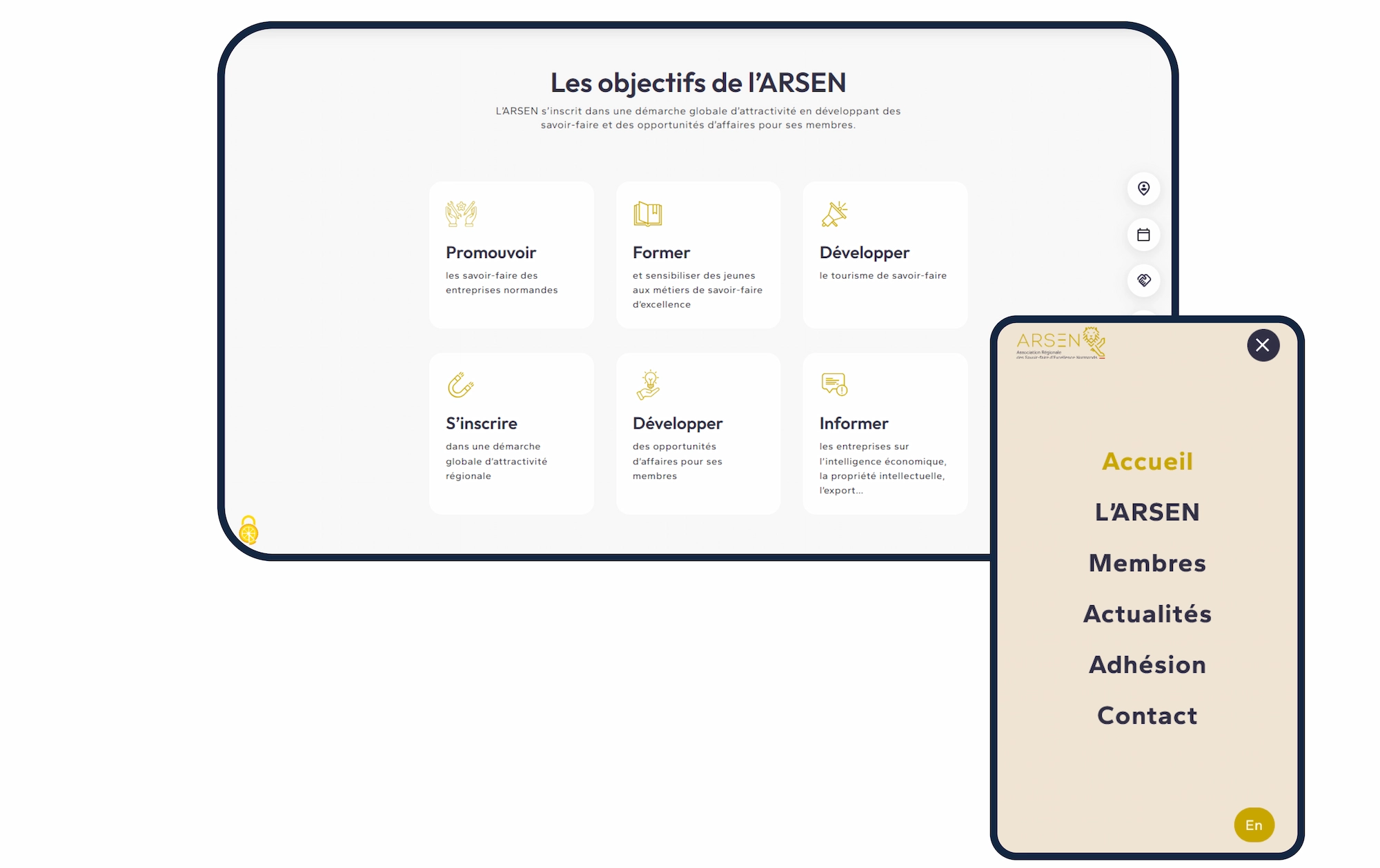 fluffy agency arsen pictolist et menu du site web