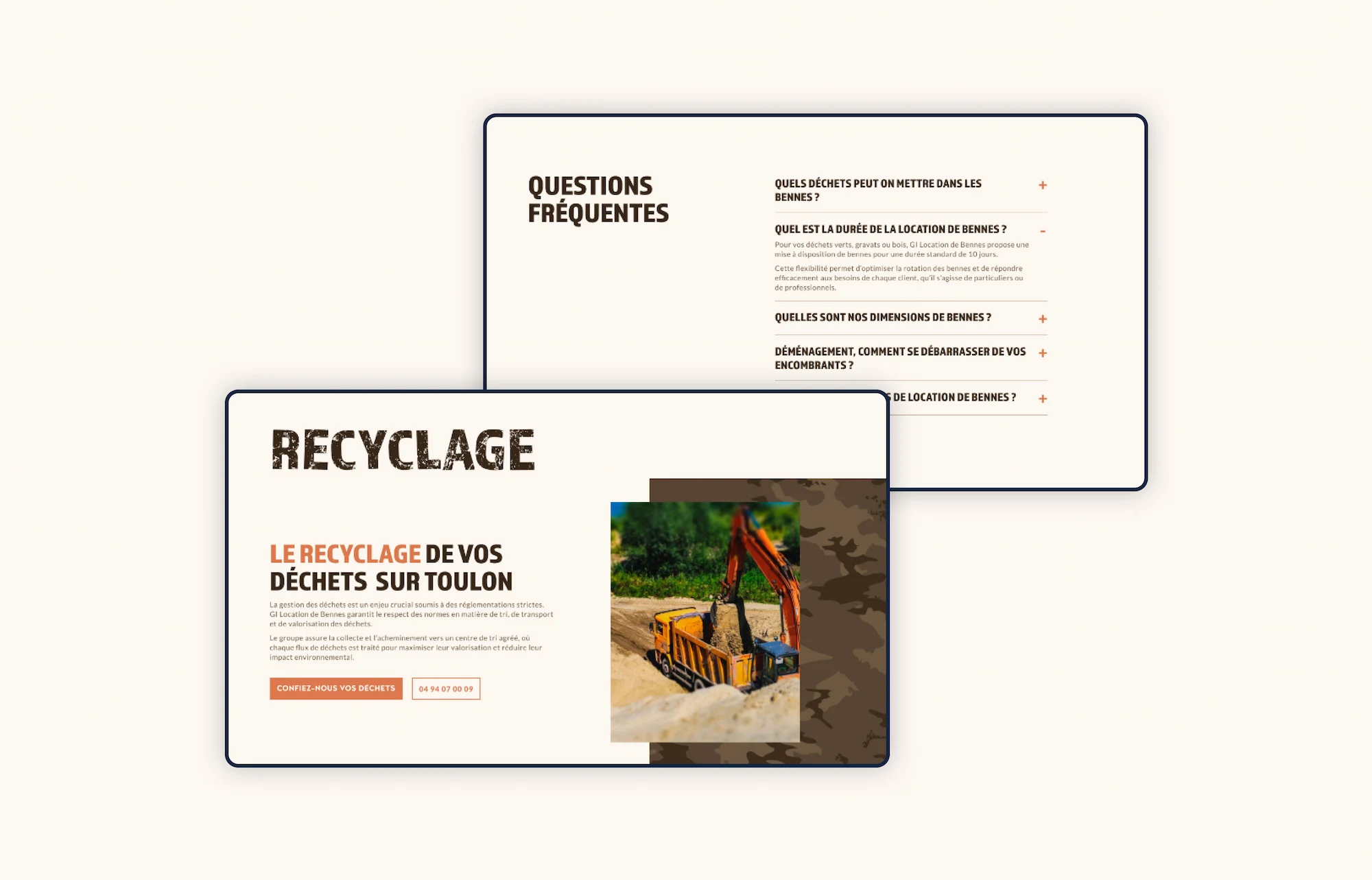 fluffy agency gi location de bennes sections faq et recyclage