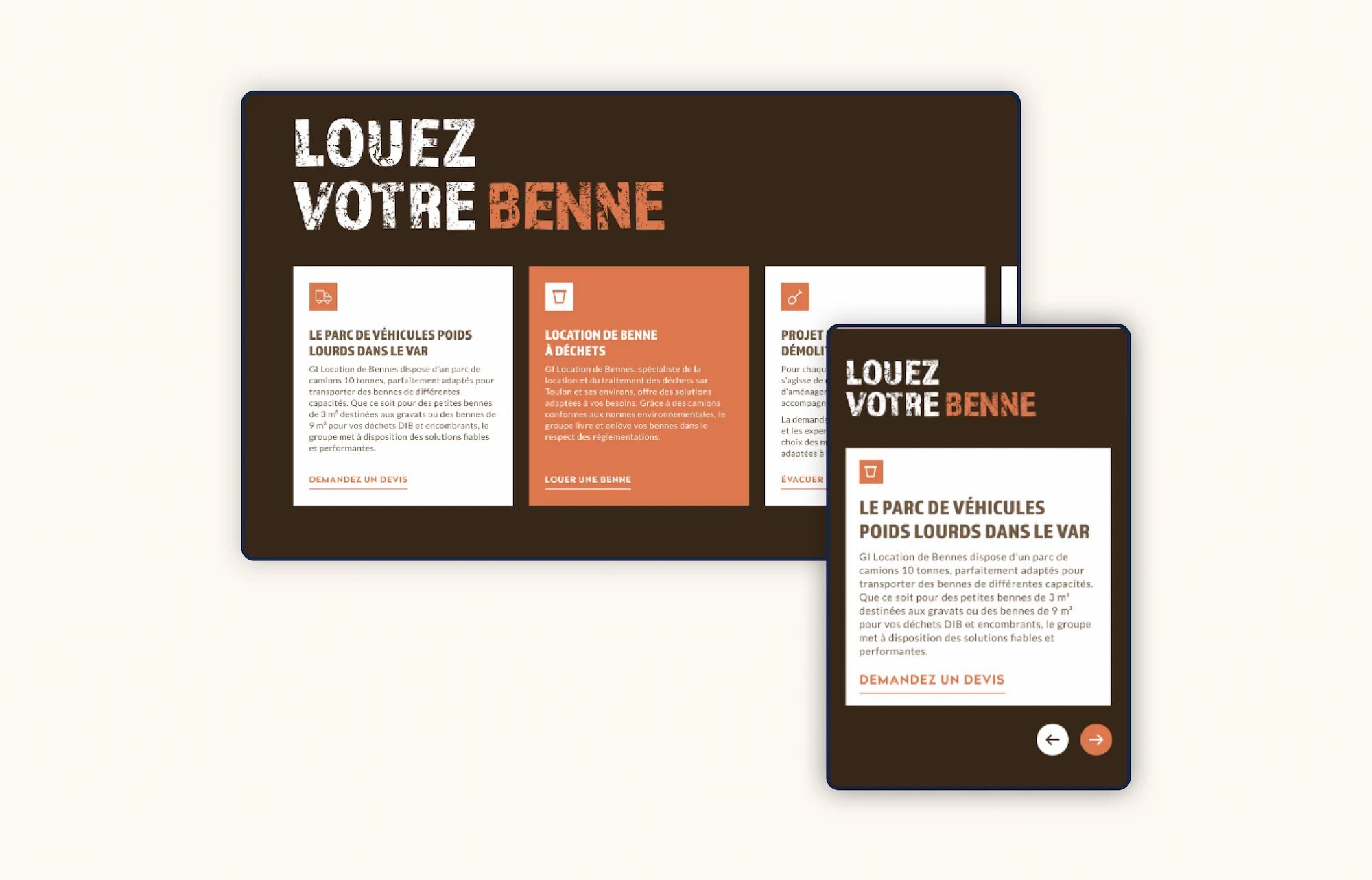 fluffy agency gi location de bennes slider services
