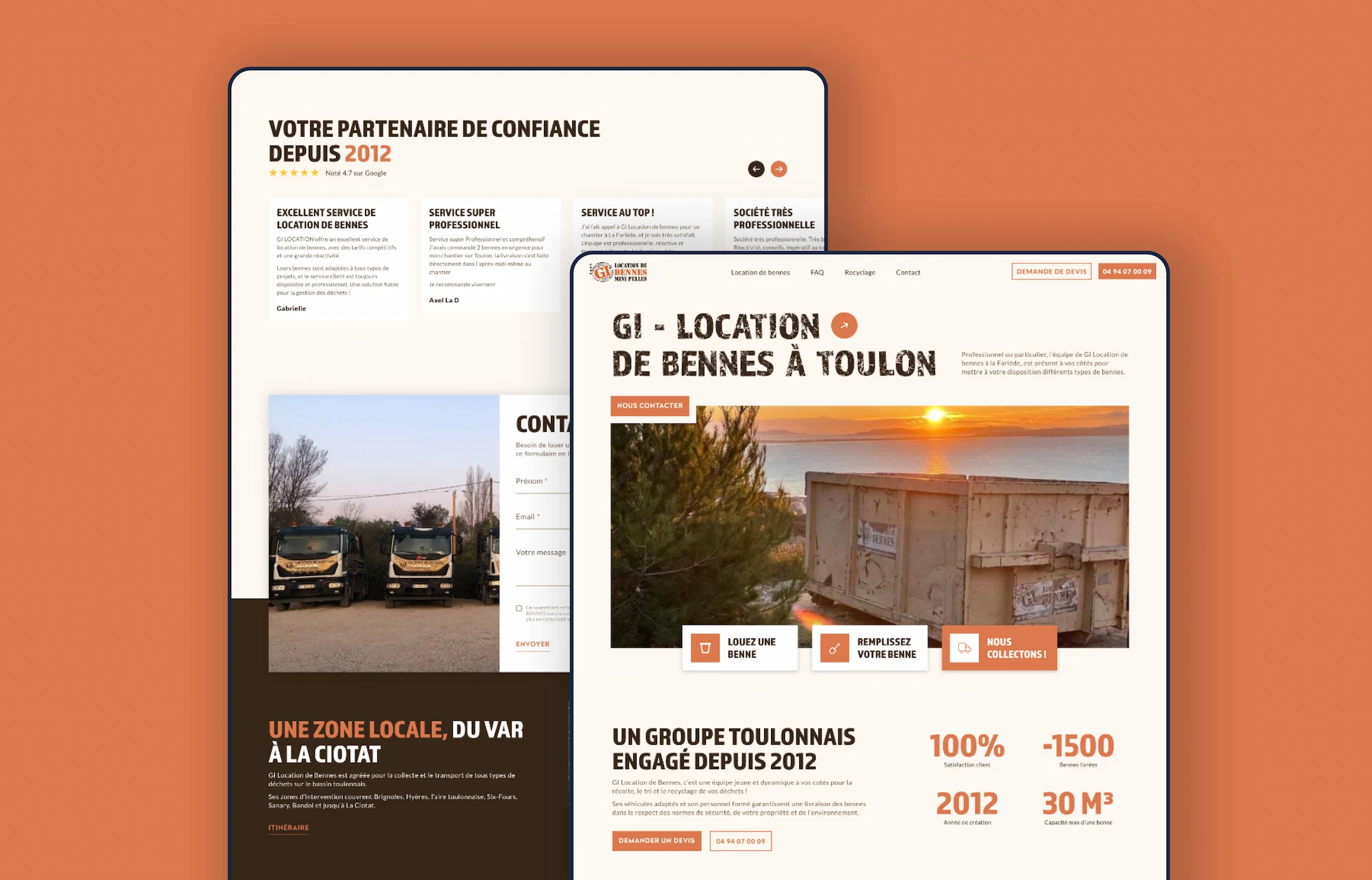 fluffy agency gi location de bennes webdesign landing page