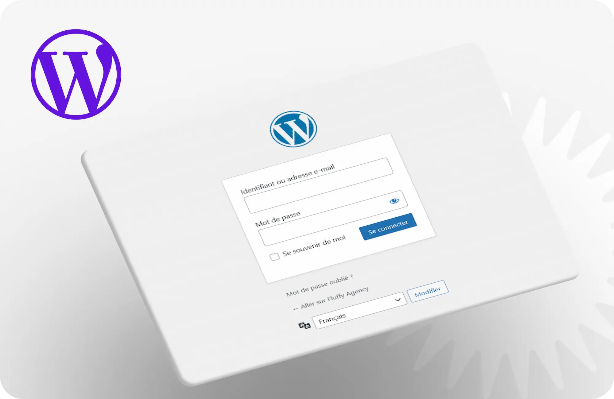 Capture d'écran de la page de connexion du back office WordPress