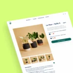 Page produit du site Le Paw présentant l'urne design « Le Paw - Taille S » à 118 €, avec options de couleurs et bouton d'ajout au panier