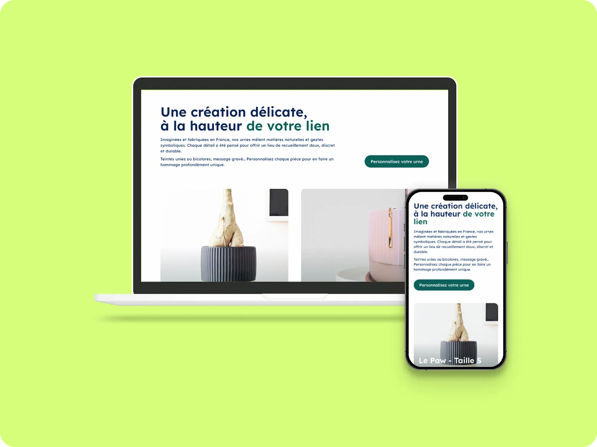 Site web Le Paw s'adaptant sur un ordinateur et un smartphone