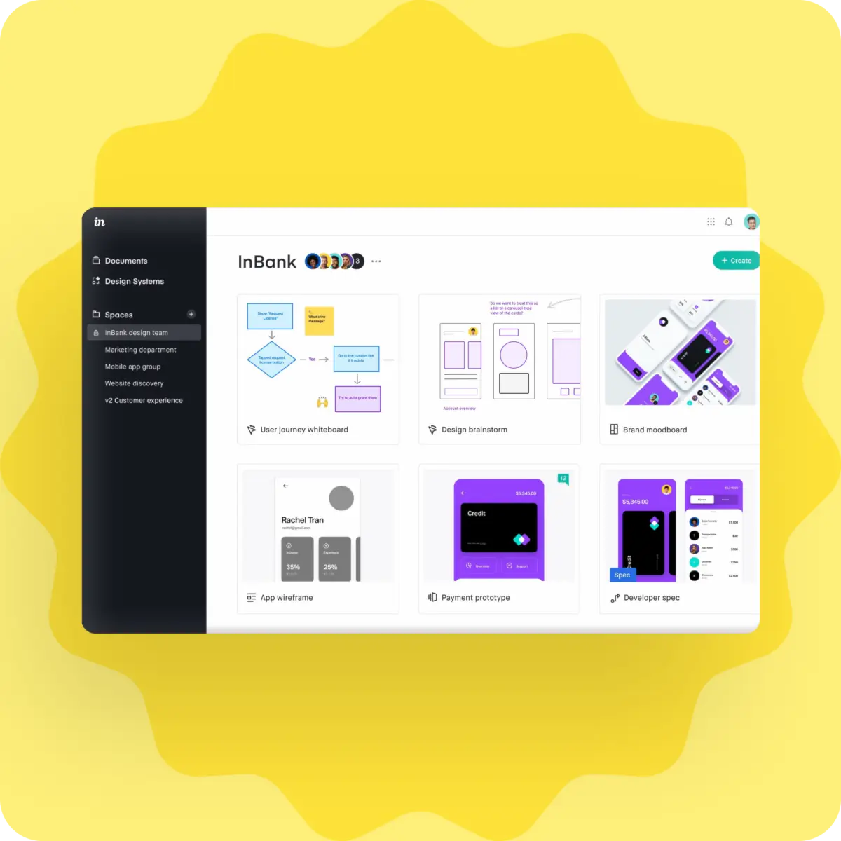 Présentation de la page web du logiciel InVision
