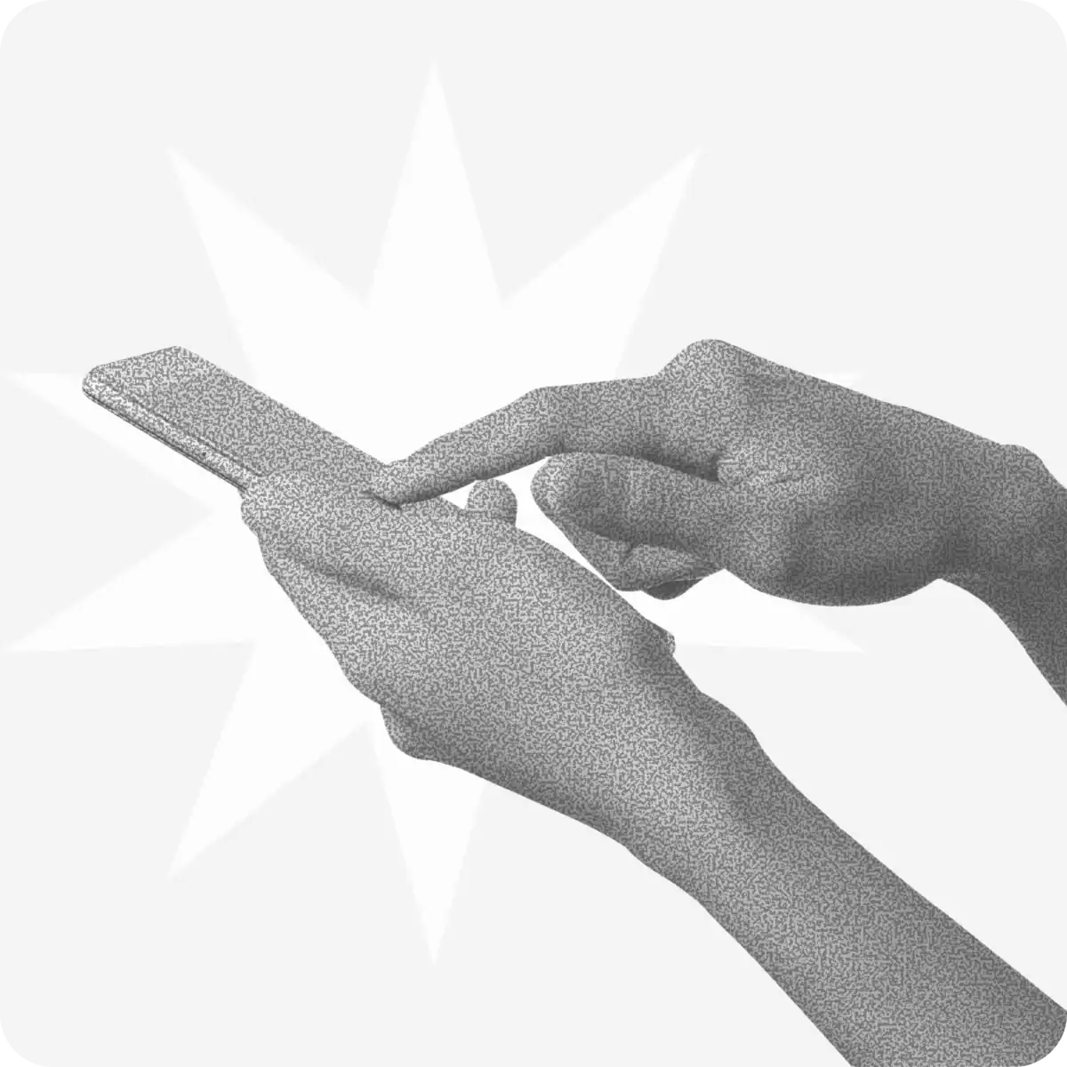 Deux mains qui sont en train de naviguer sur un smartphone