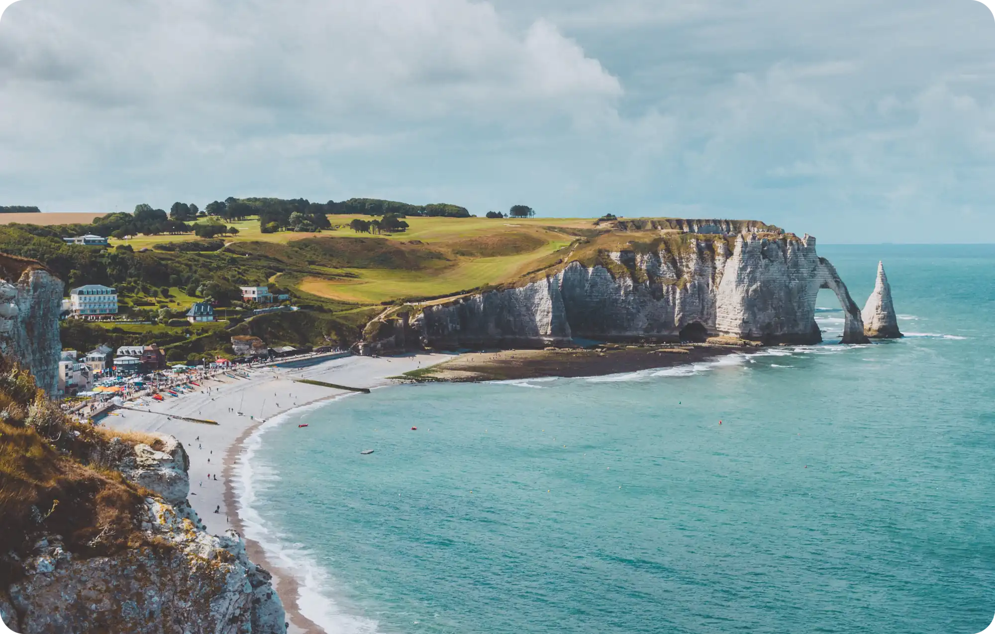 Plage et paysage en Normandie