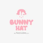 Logo Bunny Hat avec slogan "by Festivable.com" fond gris clair