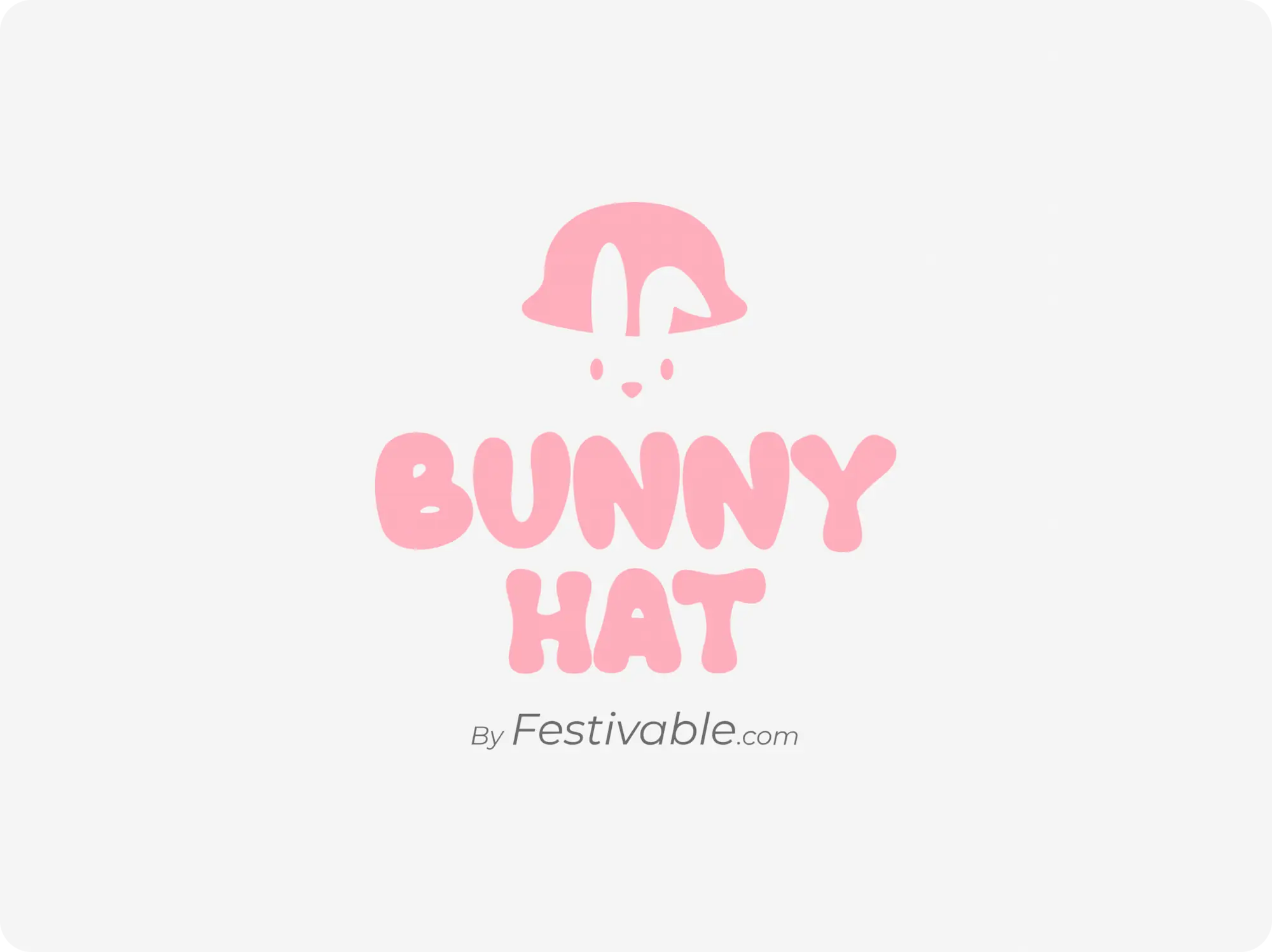 Logo Bunny Hat avec slogan "by Festivable.com" fond gris clair