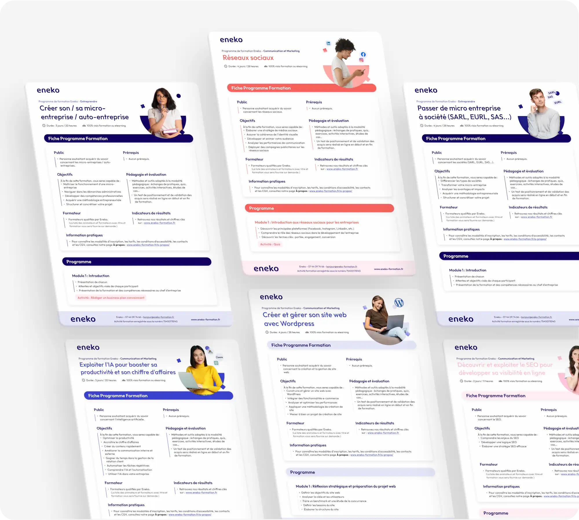 Présentation des programmes des formation certifiés Qualiopi pour Eneko Formation