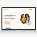 Mockup ordinateur de la landing page de Formasup Training